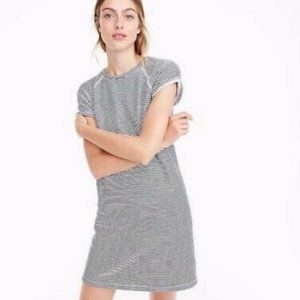 J. CREW | Ivory and Navy Striped Cozy Beach Dress Sz S Small